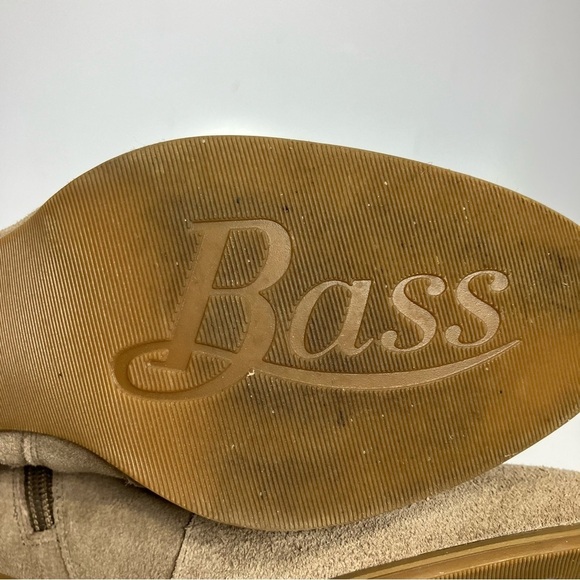 Bass tan suede fringe ankle boots with heel size 6.5 - Picture 6 of 8